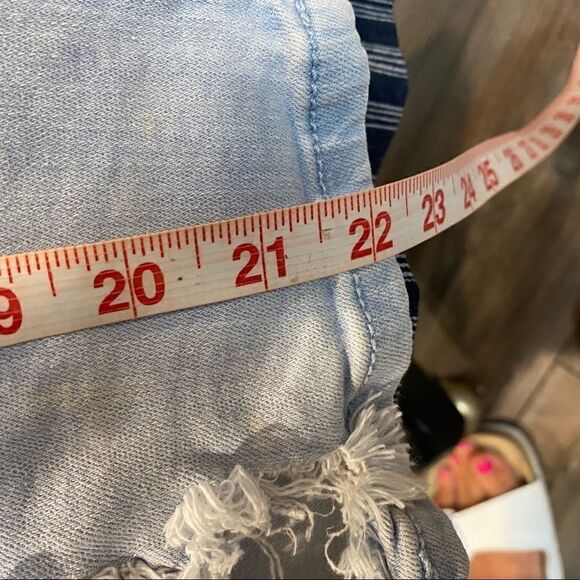 Roca Wear Distressed Faded Denim Midi Skirt 9/10 - Picture 10 of 11